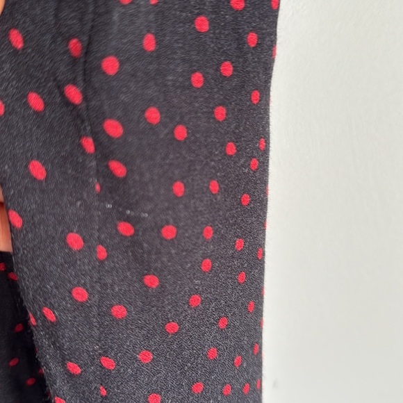 Reformation Marlowe Black and Red Polka Dot Mini Dress XS - Picture 9 of 15